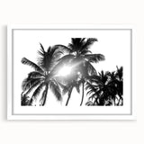 Botanical wall art collection featuring a framed print of colorful flowers and trees, showcasing a crisp white mat and elegant design elements, perfect for home decor.