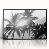 Framed wall art collection showcasing vibrant botanical trees design with intricate details, set in a sleek black frame, perfect for modern home decor.
