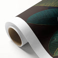 Tropical botanical wall art design on rolled canvas showcasing vibrant flowers with rich colors, perfect for home decor and artistic ambiance.