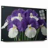 Tropical botanical wall art featuring vibrant flowers in a glass frame, showcasing a side view with pins, ideal for enhancing home decor.