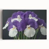 Vibrant botanical wall art featuring a collection of tropical flowers on stretched canvas, showcasing rich colors and intricate details, perfect for home decor.