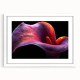 Tropical botanical wall art collection featuring vibrant flowers in a white frame with matting, ideal for enhancing modern home decor.