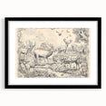 Wildlife Animals Illustration Art Print – Nature-Inspired Wall Decor