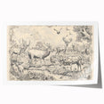 Wildlife Animals Illustration Art Print – Nature-Inspired Wall Decor