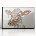 Abstract Cow Illustration Art Print – Modern Animal Wall Decor
