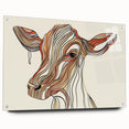 Abstract Cow Illustration Art Print – Modern Animal Wall Decor