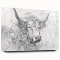 Intricate Cow Illustration Art Print – Detailed Nature-Inspired Decor
