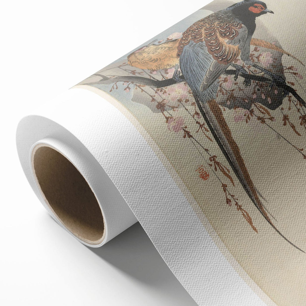 Vintage Animal Art - Birds Perched on Blossom Branch - Retro Animal Prints