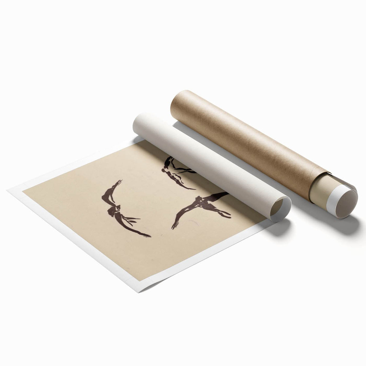 Vintage Animal Art - Birds in Flight Silhouettes - Retro Animal Prints