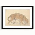 Vintage Animal Art – Leopard Sketch Illustration Wall Print