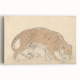 Vintage Animal Art – Leopard Sketch Illustration Wall Print