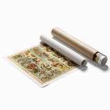 Vintage Animal Art: Retro Mammal Illustration Wall Print