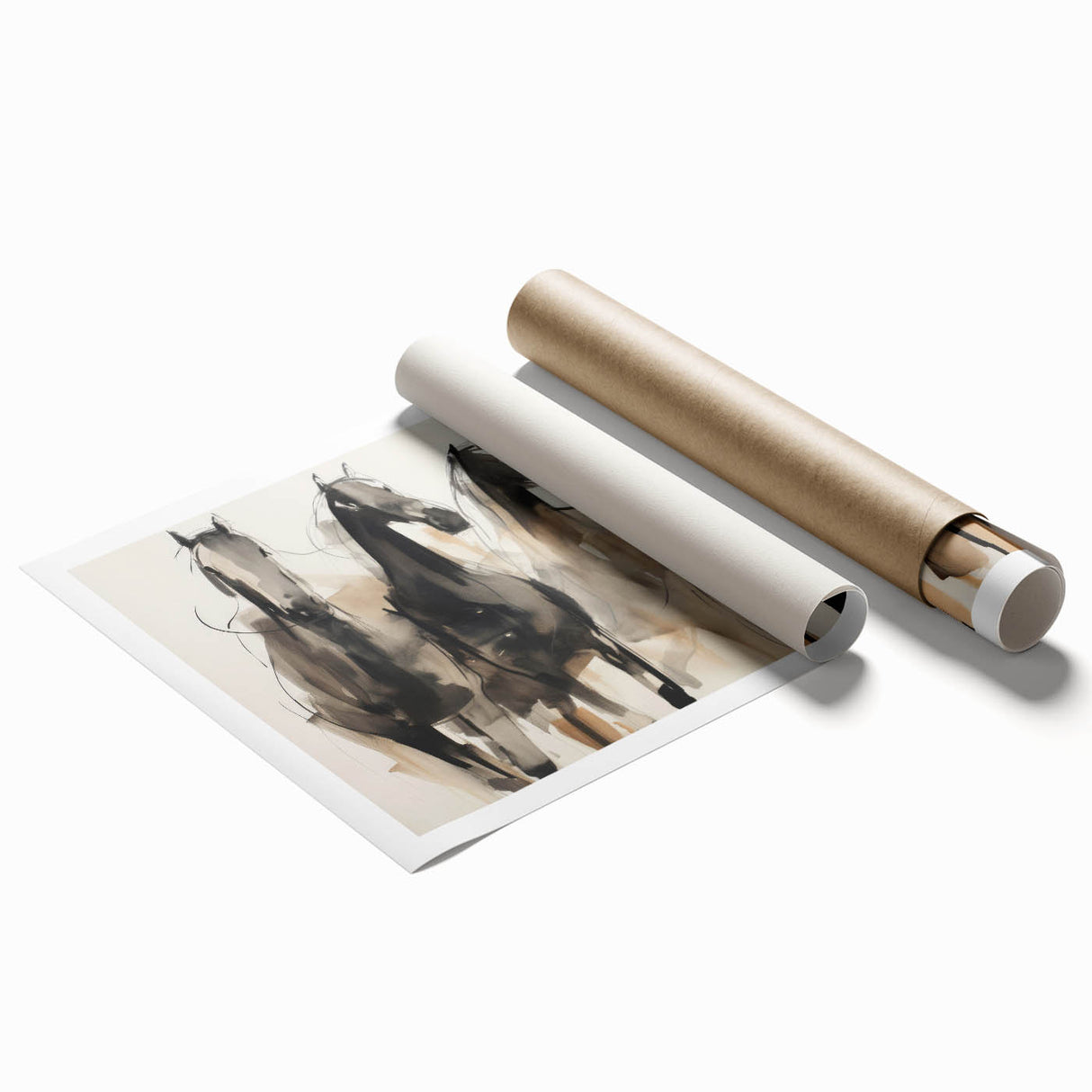 Modern Animal Art: Abstract Horse Illustration Wall Decor