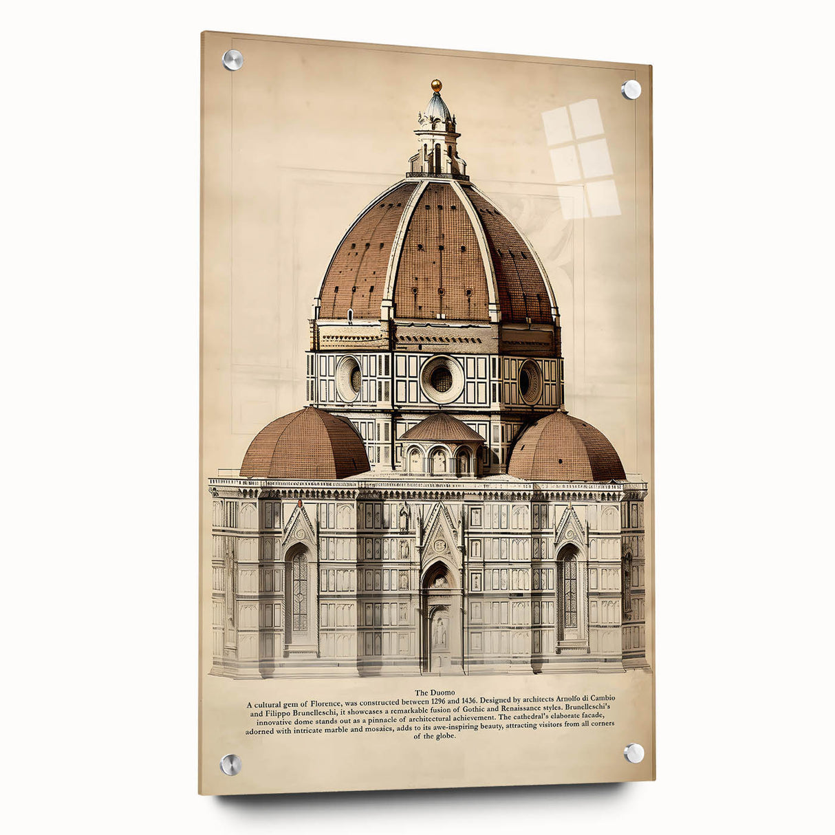 Vintage Architectural Wall Art – Duomo Florence Print