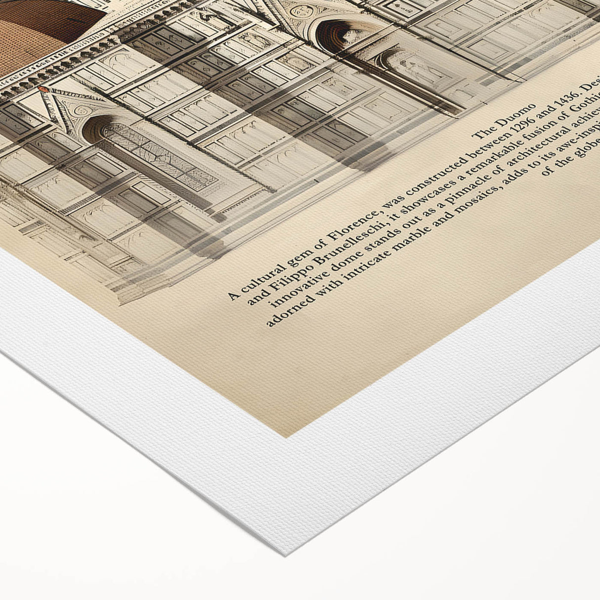 Vintage Architectural Wall Art – Duomo Florence Print