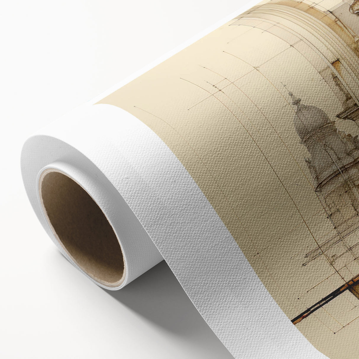 Vintage Architectural Art – Historic Building Illustration Print