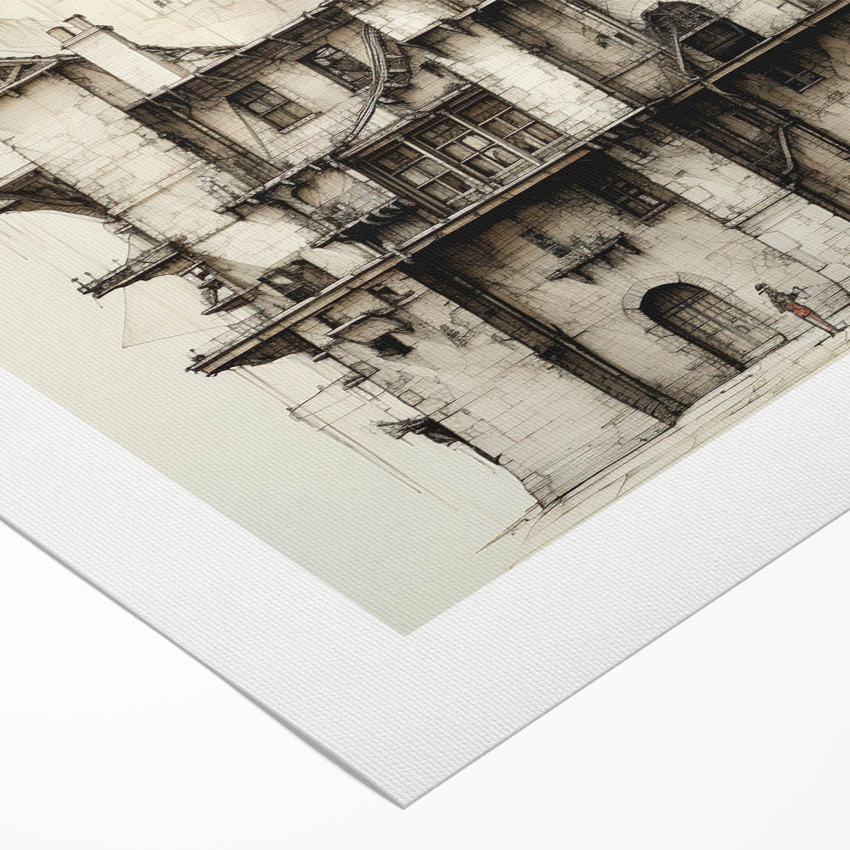 Vintage Architecture Print - Historic Building Illustration Wall Art