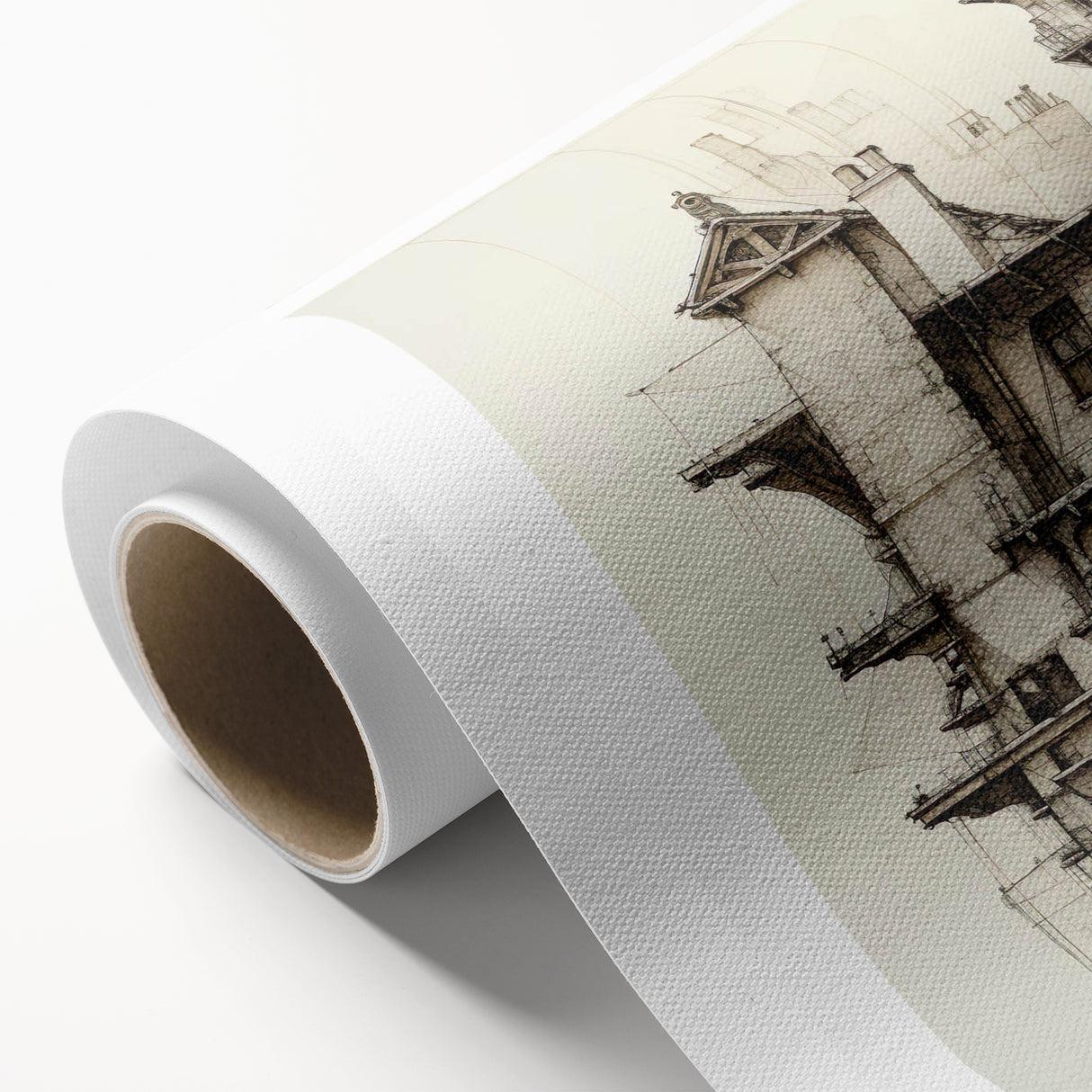 Vintage Architecture Print - Historic Building Illustration Wall Art