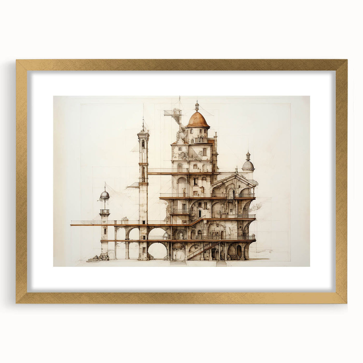 Architectural Wall Art - Vintage Architecture Prints - Historic Building Art