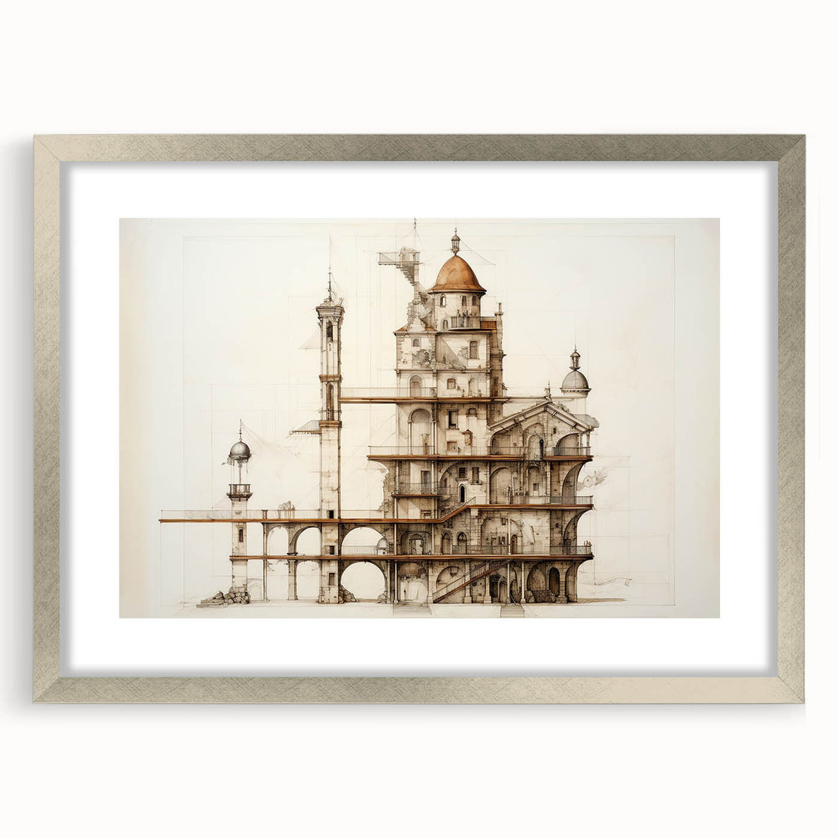 Architectural Wall Art - Vintage Architecture Prints - Historic Building Art