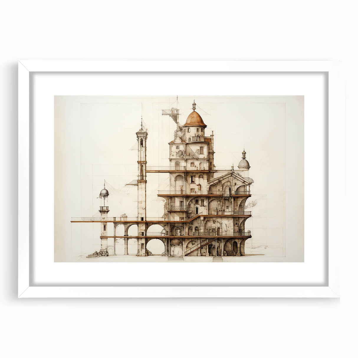 Architectural Wall Art - Vintage Architecture Prints - Historic Building Art