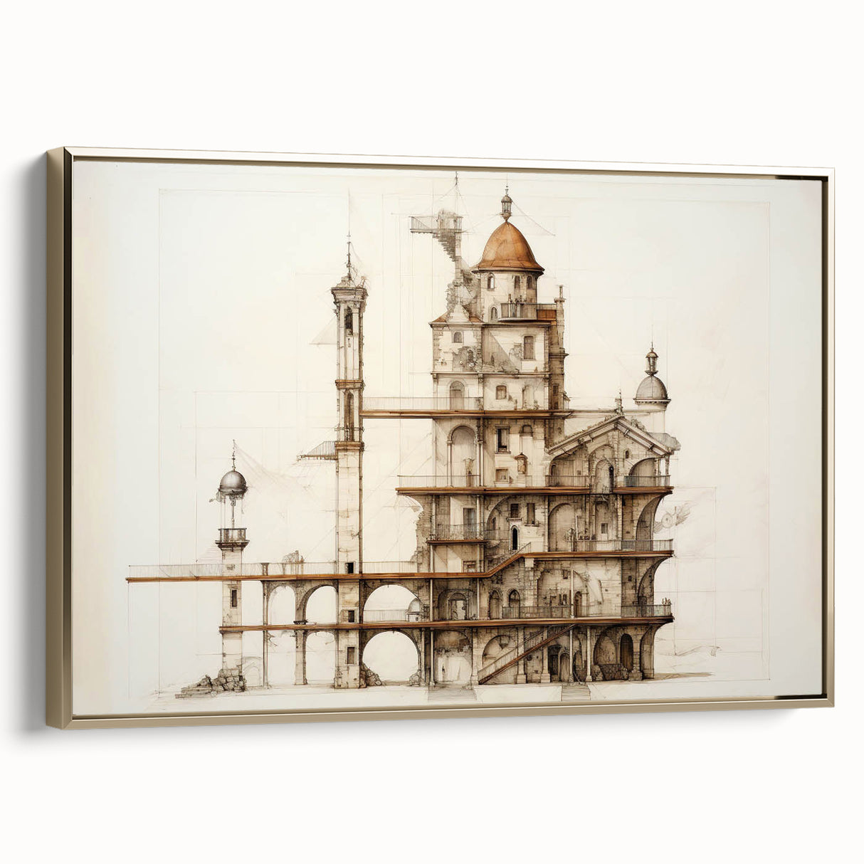 Architectural Wall Art - Vintage Architecture Prints - Historic Building Art