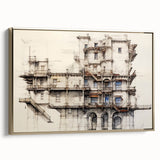 Architectural Wall Art - Historic Building Illustration