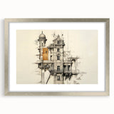 Architectural Wall Art - Vintage Mansion Illustration