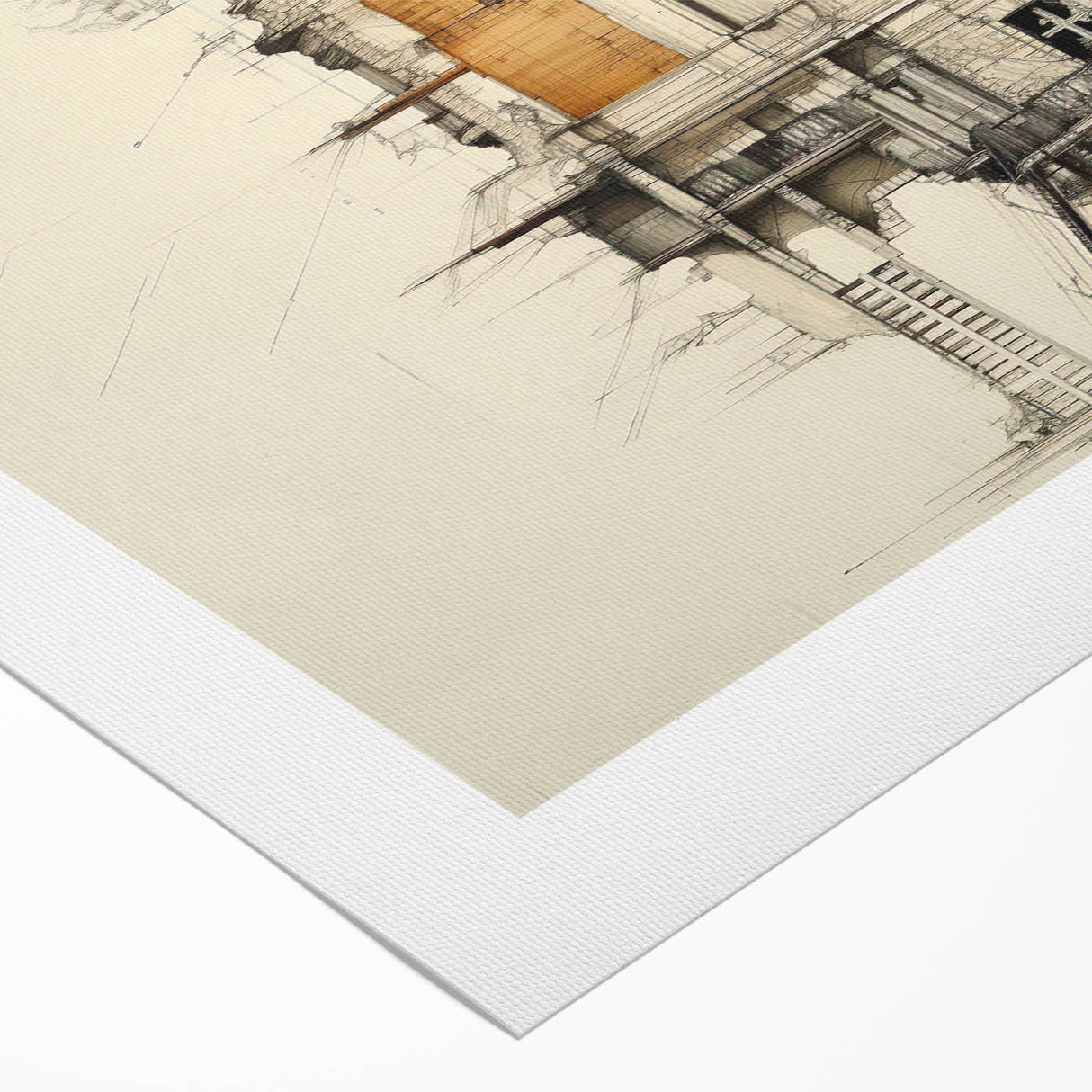 Architectural Wall Art - Vintage Mansion Illustration