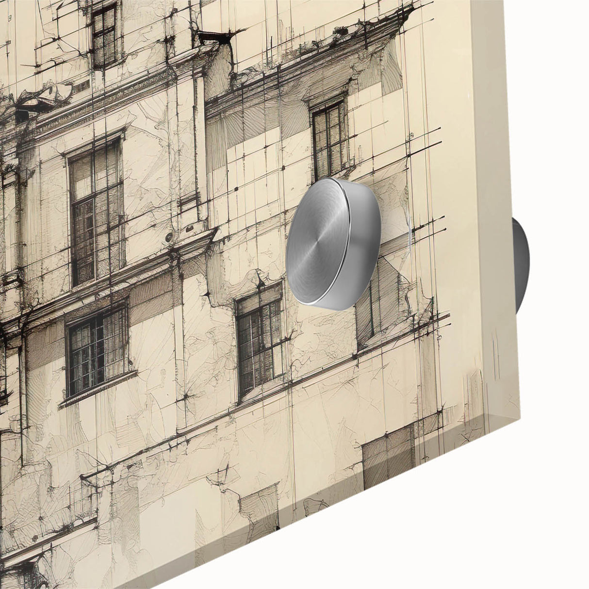 Architectural Wall Art - Vintage Building Design Illustration