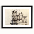 Architectural Wall Art - Vintage Building Design Illustration