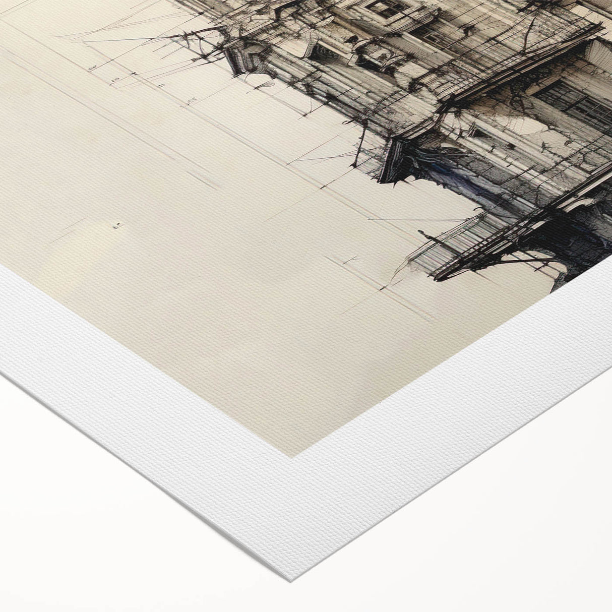 Architectural Wall Art - Vintage Building Design Illustration