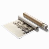 Architectural Wall Art - Vintage Building Design Illustration