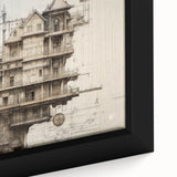 Architectural Wall Art - Vintage Mansion Illustration