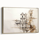 Architectural Wall Art - Historic Church Illustration