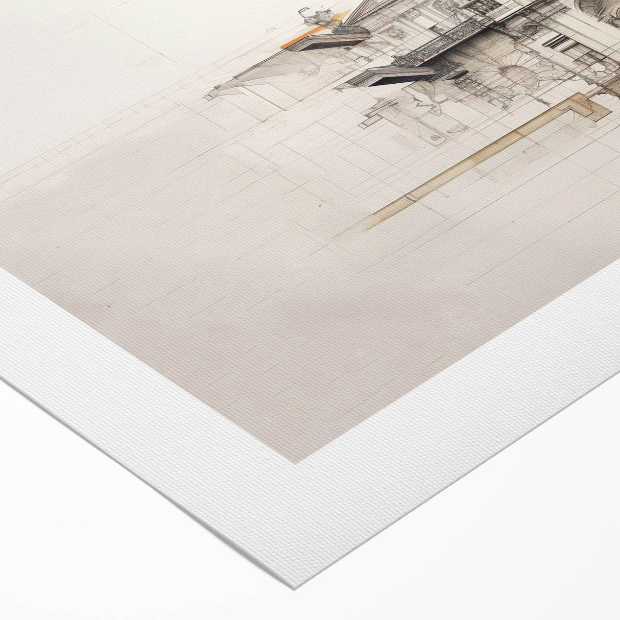 Architectural Wall Art - Historic Church Illustration
