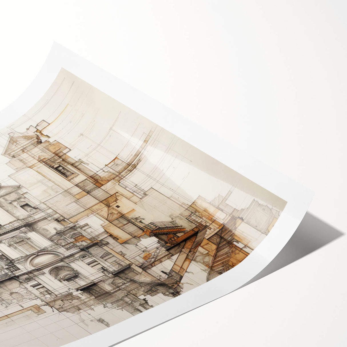 Architectural Wall Art - Historic Church Illustration