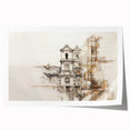Architectural Wall Art - Historic Church Illustration