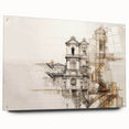 Architectural Wall Art - Historic Church Illustration