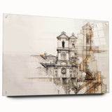 Architectural Wall Art - Historic Church Illustration