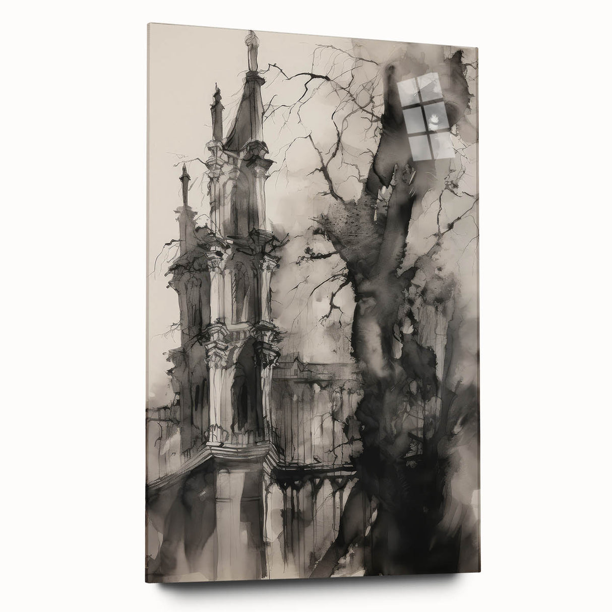Architectural Wall Art - Gothic Tower Illustration