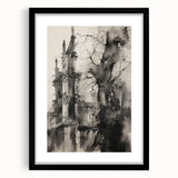 Architectural Wall Art - Gothic Tower Illustration