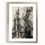 Architectural Wall Art - Gothic Tower Illustration