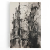 Architectural Wall Art - Gothic Tower Illustration