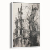 Architectural Wall Art - Gothic Tower Illustration