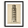 Architectural Wall Art: Leaning Tower of Pisa Print