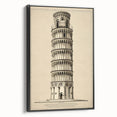 Architectural Wall Art: Leaning Tower of Pisa Print