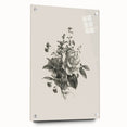 Vintage Botanical Rose Art Print – Black and White Botanical Wall Art