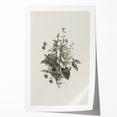 Vintage Botanical Rose Art Print – Black and White Botanical Wall Art