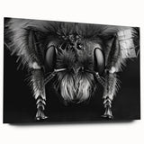 Acrylic wall art collection showcasing a detailed design of bees and arachnids, presented in a side view without pins, perfect for nature-themed decor.
